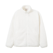 Spao Basic Fur Fleece Zip Up White