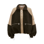 JW Anderson Color-Block Fleece Track Jacket Forrest Green
