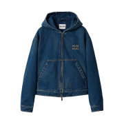(W) Miu Miu Denim Hoodie Jacket Blue