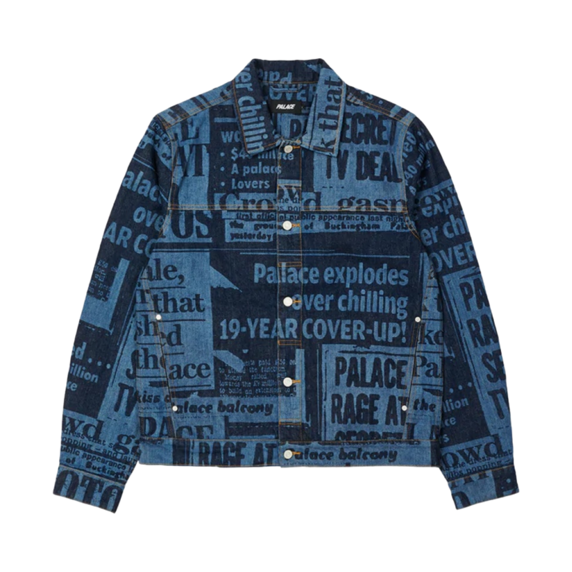 팔라스 타블로이드 데님 자켓 블루 - 22FW(Palace Tabloid Denim Jacket Blue - 22FW) - 1