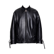 Wooyoungmi Banding Leather Jacket Black- 23FW