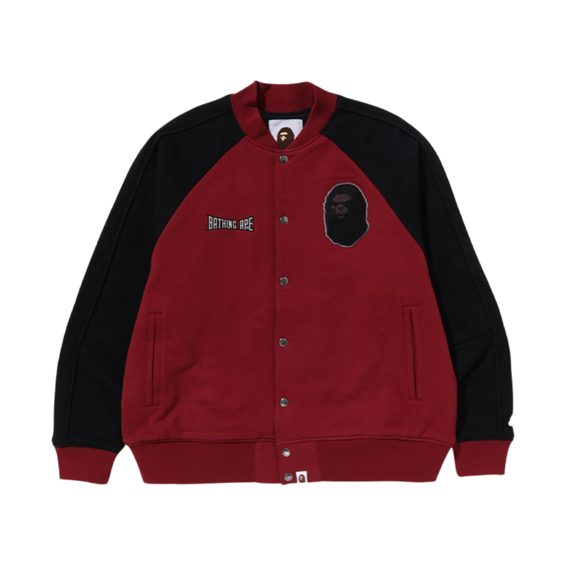 0ZXLJM140017K BAPE Bape Sweat Varsity Jacket Bright Red