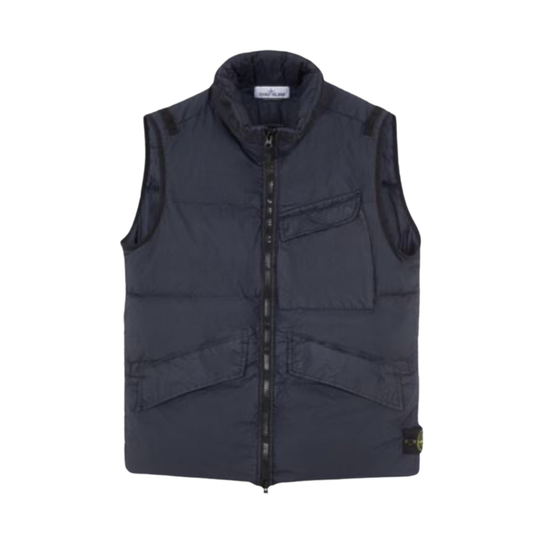 스톤 아일랜드 G0123 가먼트 다이드 크링클랩스 나일론 다운 베스트 네이비 블루 - 22FW(Stone Island G0123 Garment Dyed Crinkle Reps Nylon Down Vest Navy Blue - 22FW) - 1