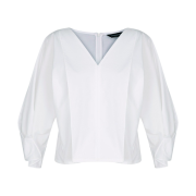 Kindersalmon Women Cocoon Sleeve Blouse White