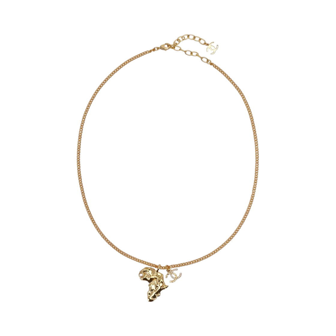 - Chanel Africa Map Pendent Necklace