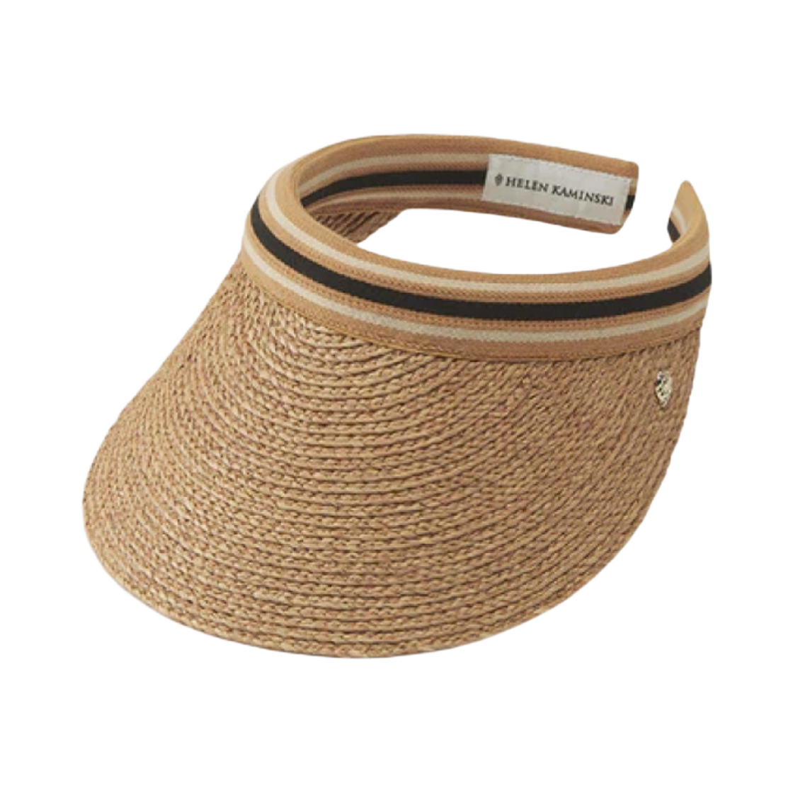 HAT50265 (W) Helen Kaminski Bianca Nougat Black Stripe