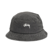 Stussy Stock Washed Bucket Hat Black