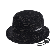 Supreme Velvet Paisley Boonie Black - 23FW