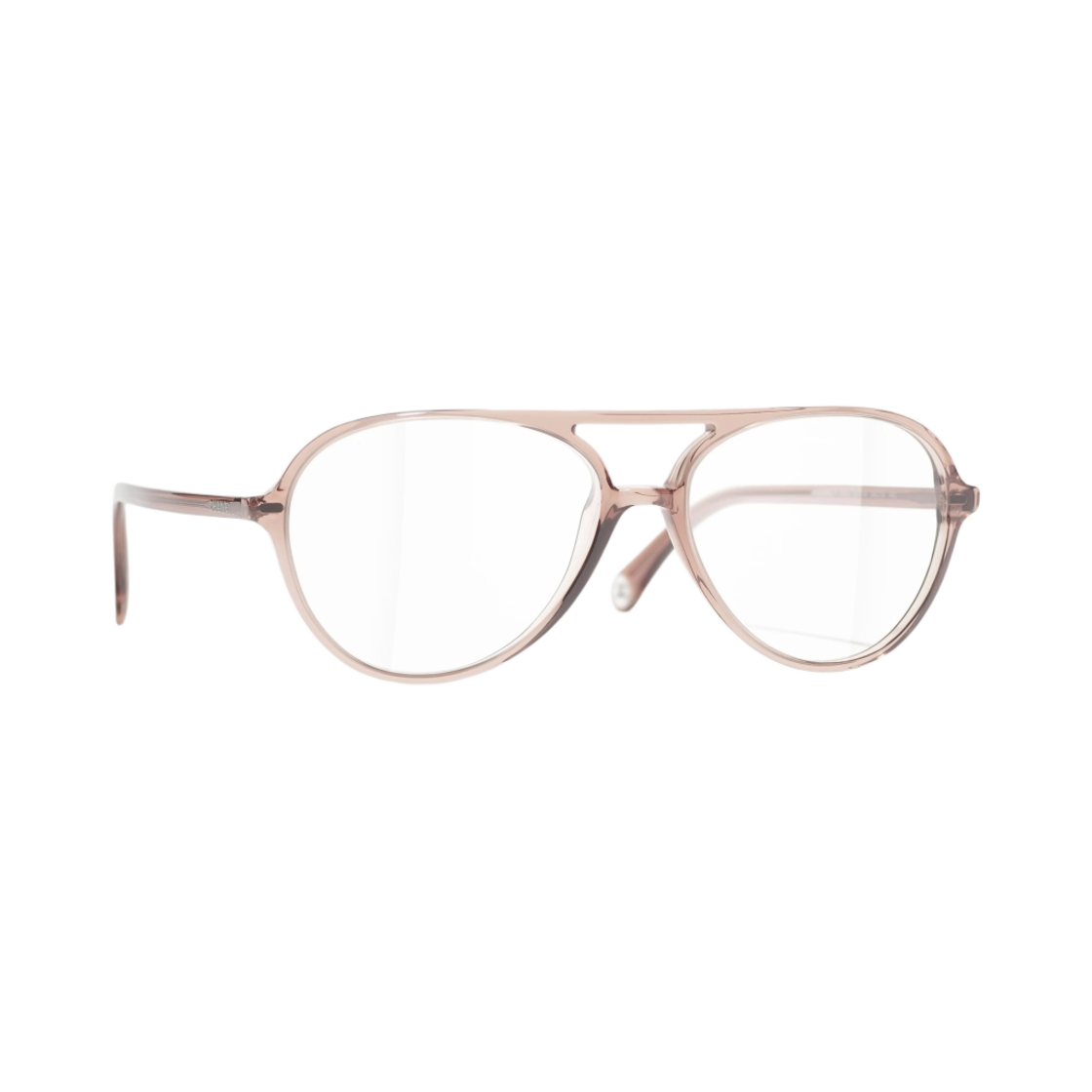 샤넬 파일럿 프레임 아세테이트 & 투명한 브라운(Chanel Pilot Eyeglasses Acetate & Transparent Brown) - 2