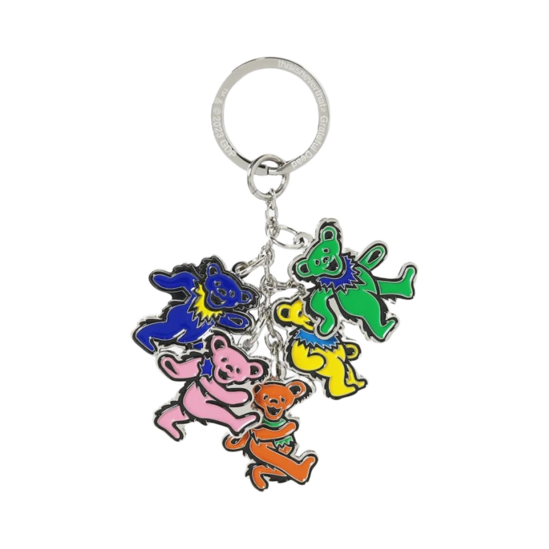 디스이즈네버댓 x 그레이트풀 데드 댄싱 베어 키체인 실버(thisisneverthat x Grateful Dead Dancing Bears Keychain Silver)