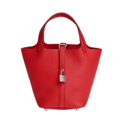 Hermes Picotin Lock 18 Bag Clemence & Palladium Rouge Radieux