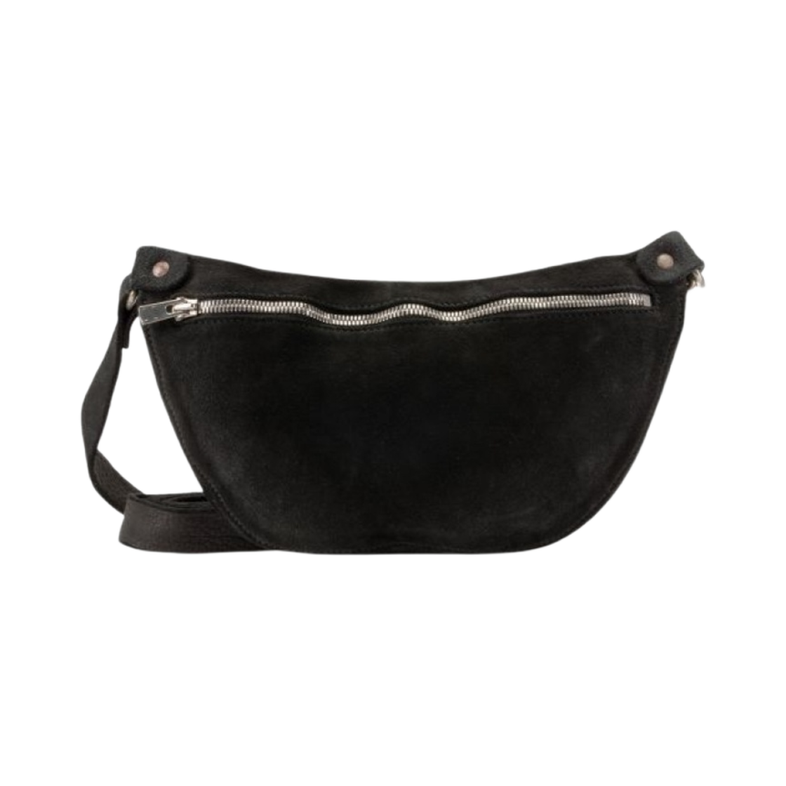 구이디 Q100 소프트 홀스 리버스 레더 벨트백 블랙(Guidi Q100 Soft Horse Reverse Leather Belt Bag Black)