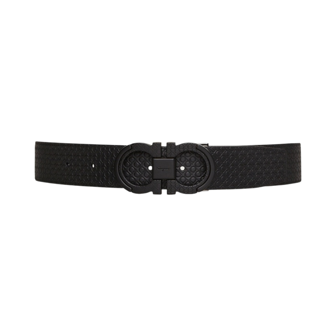 670049-745872 Ferragamo Reversible and Adjustable Gancini Belt Black