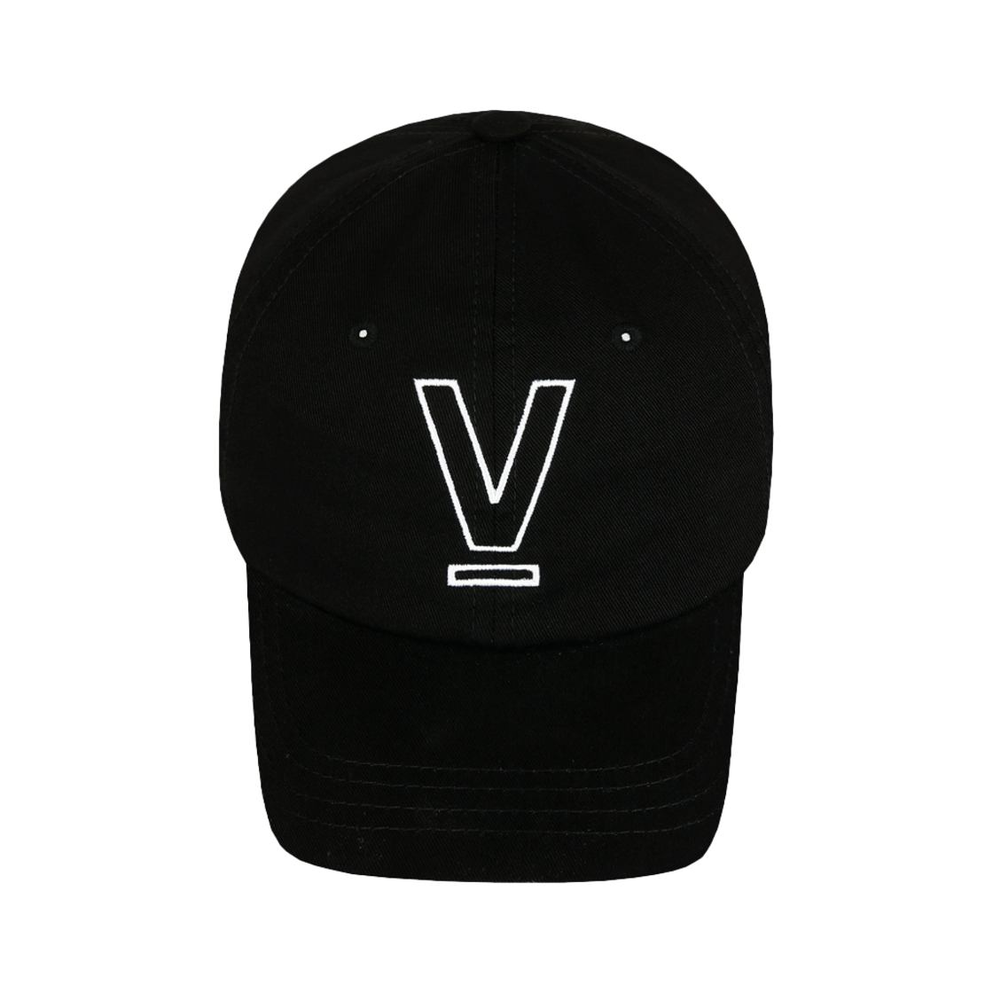 232-5001-01 VIS A VIS V Line Logo Ball Cap Black