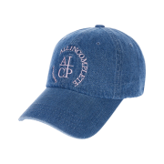 Allincomplete Round Logo Ball Cap Blue Denim