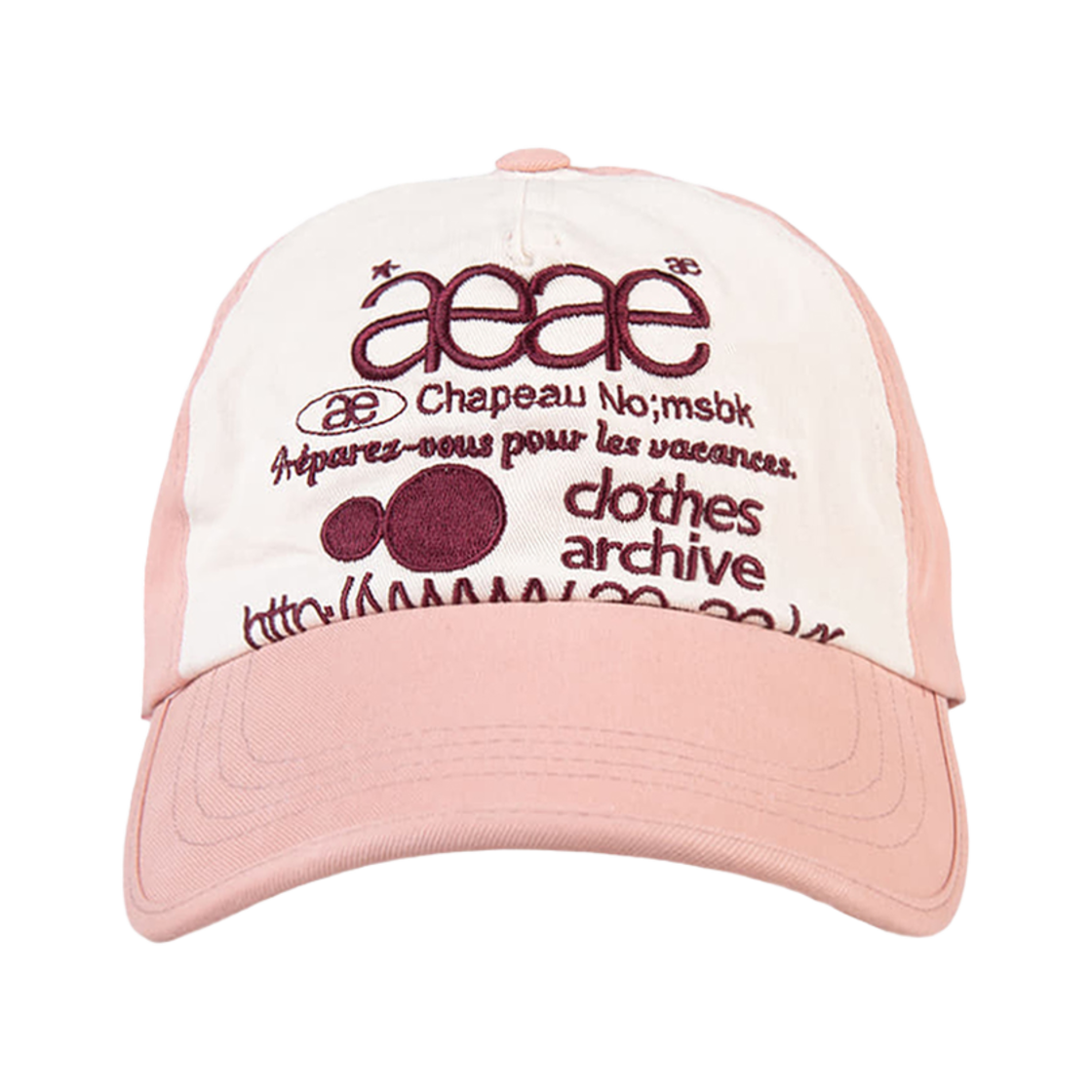 ★AEAE★ WEB LOGO 5PANNEL CAP PINKBUGUNDY A223UAA06PB MUSINSA公式 | AEAE WEB LOGO 5PANNEL CAP [PINK/BUGUNDY]