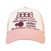 AEAE Web Logo 5pannel Cap Pink & Bugundy
