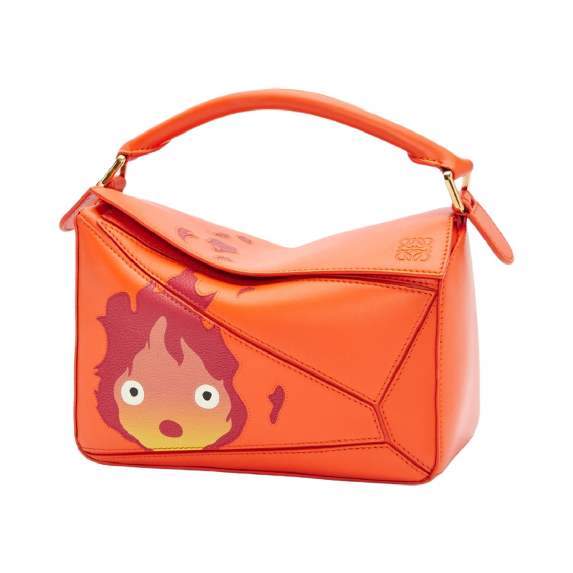 로에베 x 하울의 움직이는 성 캘시퍼 스몰 퍼즐백 사틴 카프스킨 오렌지(Loewe x Howl's Moving Castle Calcifer Small Puzzle Bag in Satin Calfskin Orange) - 1