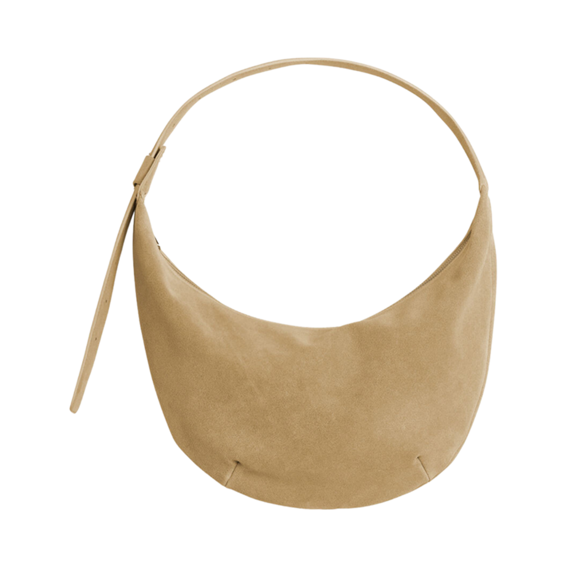 1206878-008 Arket Curved Suede Bag Beige