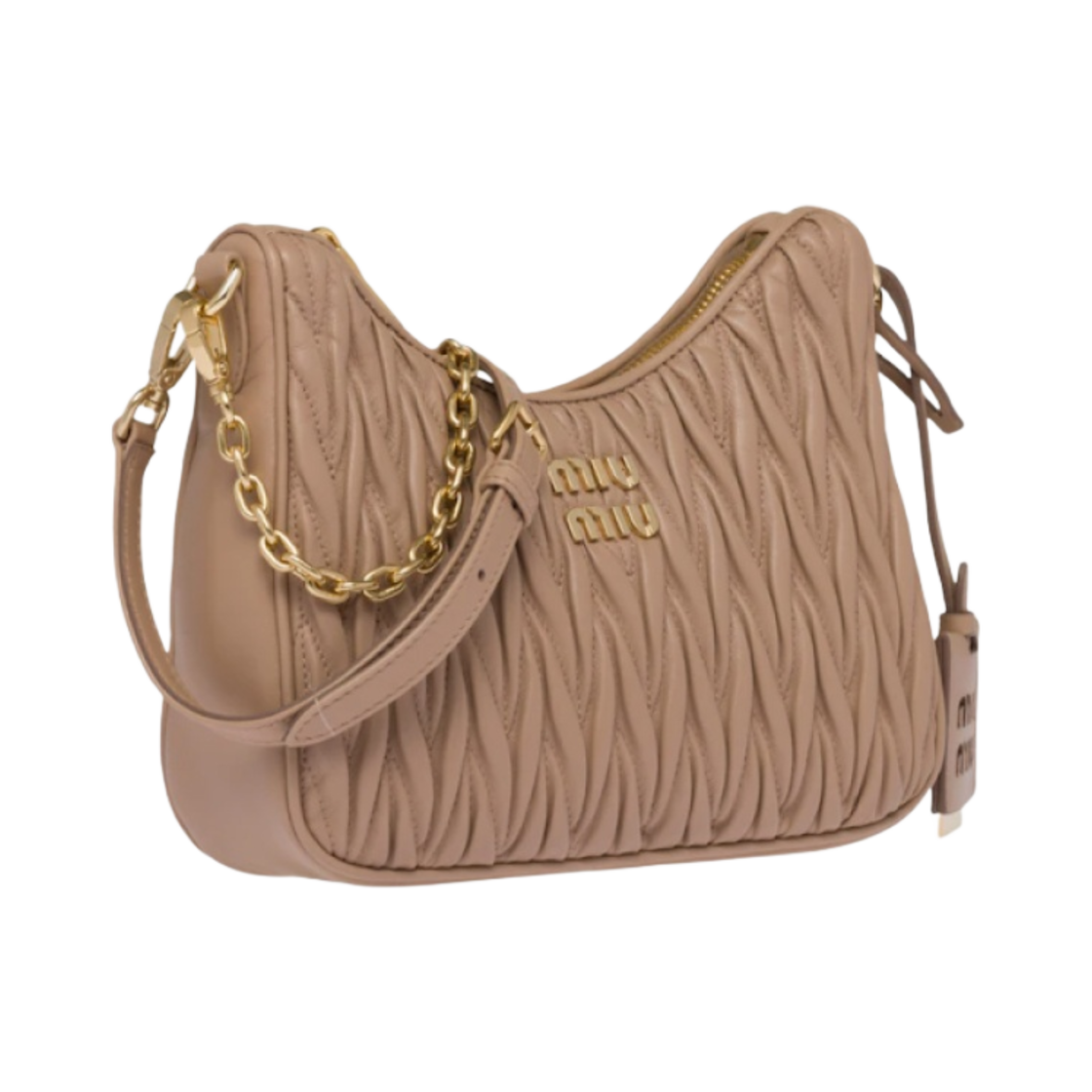 미우 미우 마틀라세 나파 레더 숄더백 카메오(Miu Miu Matelasse Nappa Leather Shoulder Bag Cameo) - 3