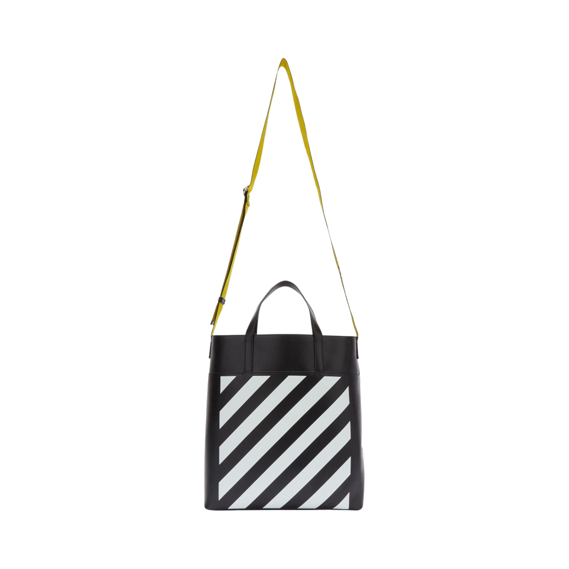 OMNA151C99LEA0011001 Off-White Binder Diag Saffiano Tote Bag Black
