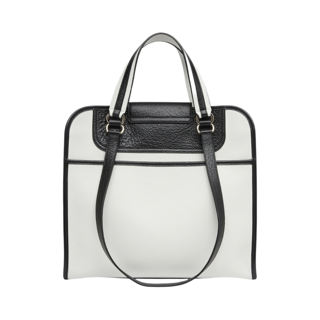 페라가모 아이코닉 토트백 화이트 블랙(Ferragamo Iconic Tote Bag White Black) - 3
