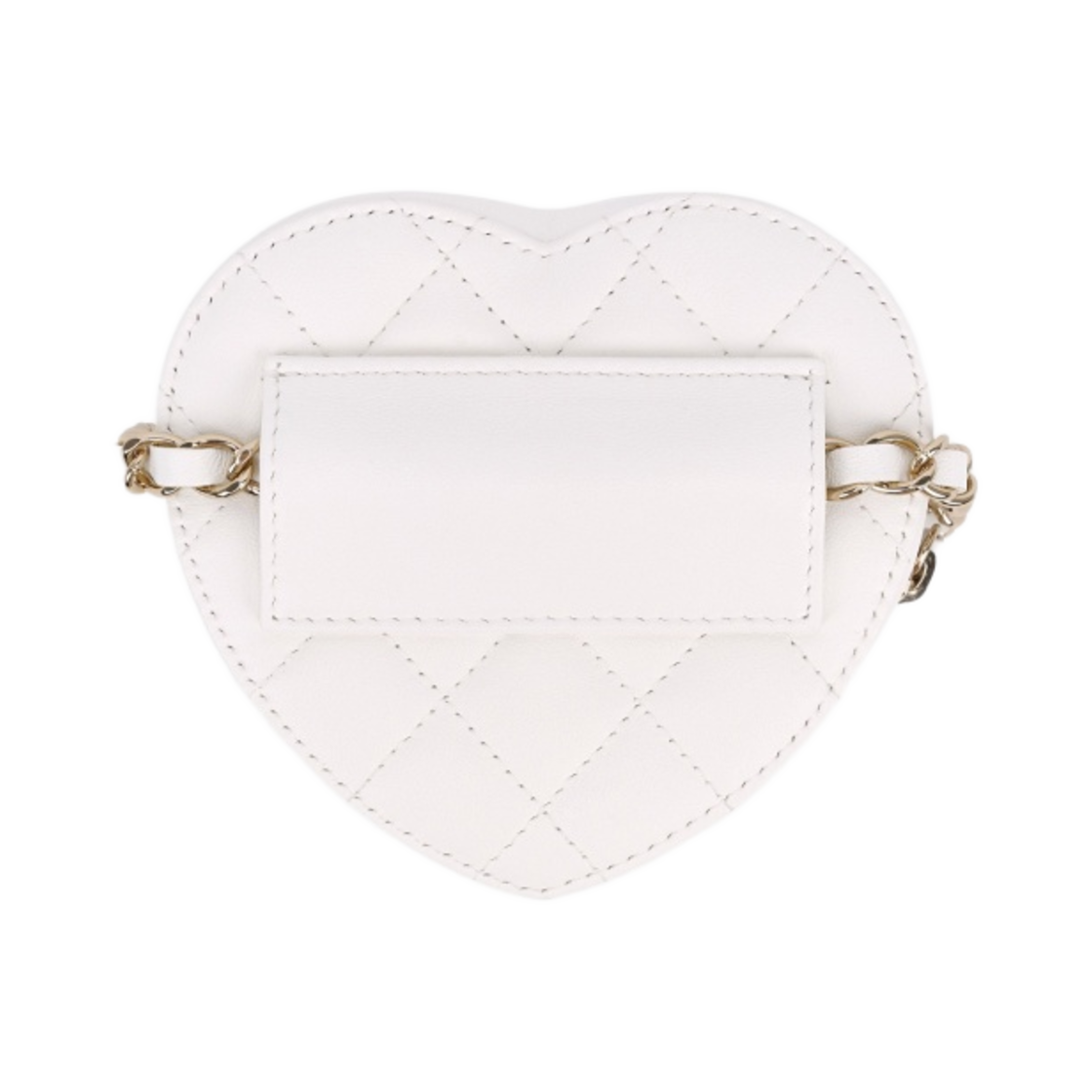 샤넬 하트 벨트백 램스킨 & 골드 메탈 화이트(Chanel Heart Belt Bag Lambskin & Gold White) - 2