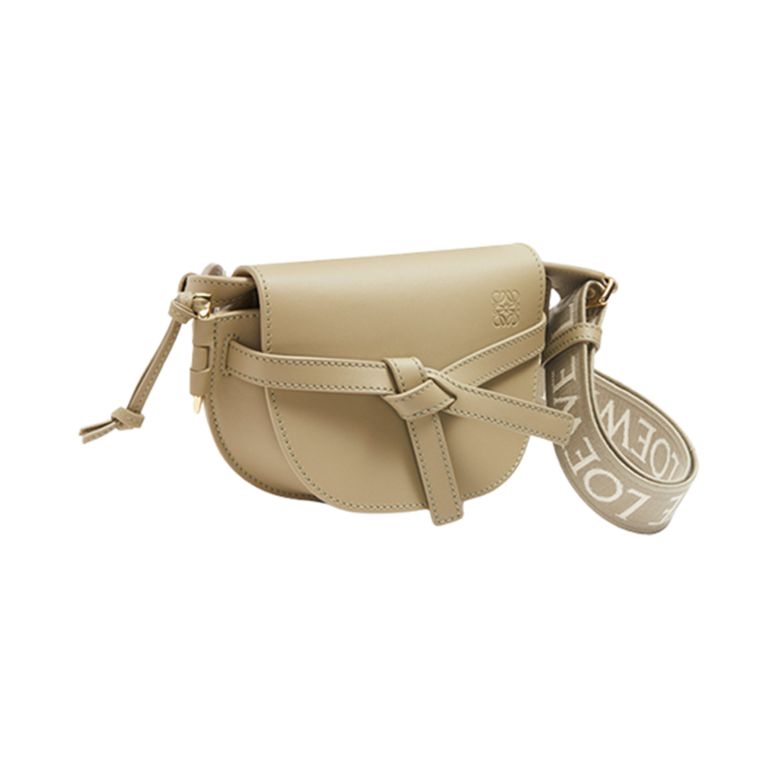 로에베 미니 게이트 듀얼 백 인 소프트 카프스킨 앤 자카드 클레이 그린(Loewe Mini Gate Dual Bag In Soft Calfskin and Jacquard Clay Green) - 2
