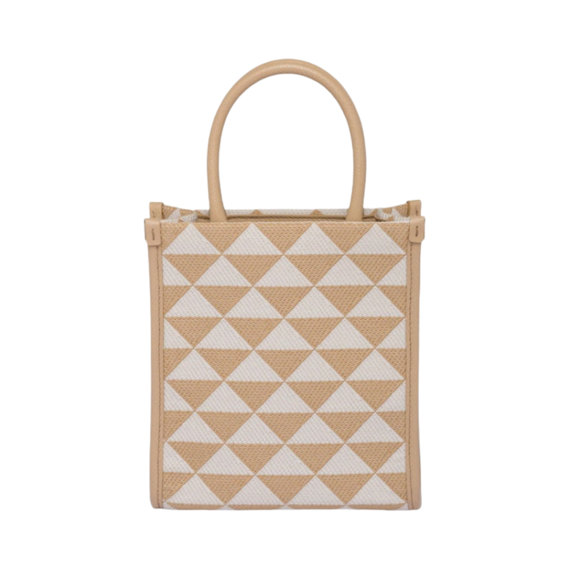 프라다 심볼 자카드 패브릭 마이크로백 베이지 초크 화이트(Prada Symbol Jacquard Fabric Micro Bag Beige Chalk White) - 3