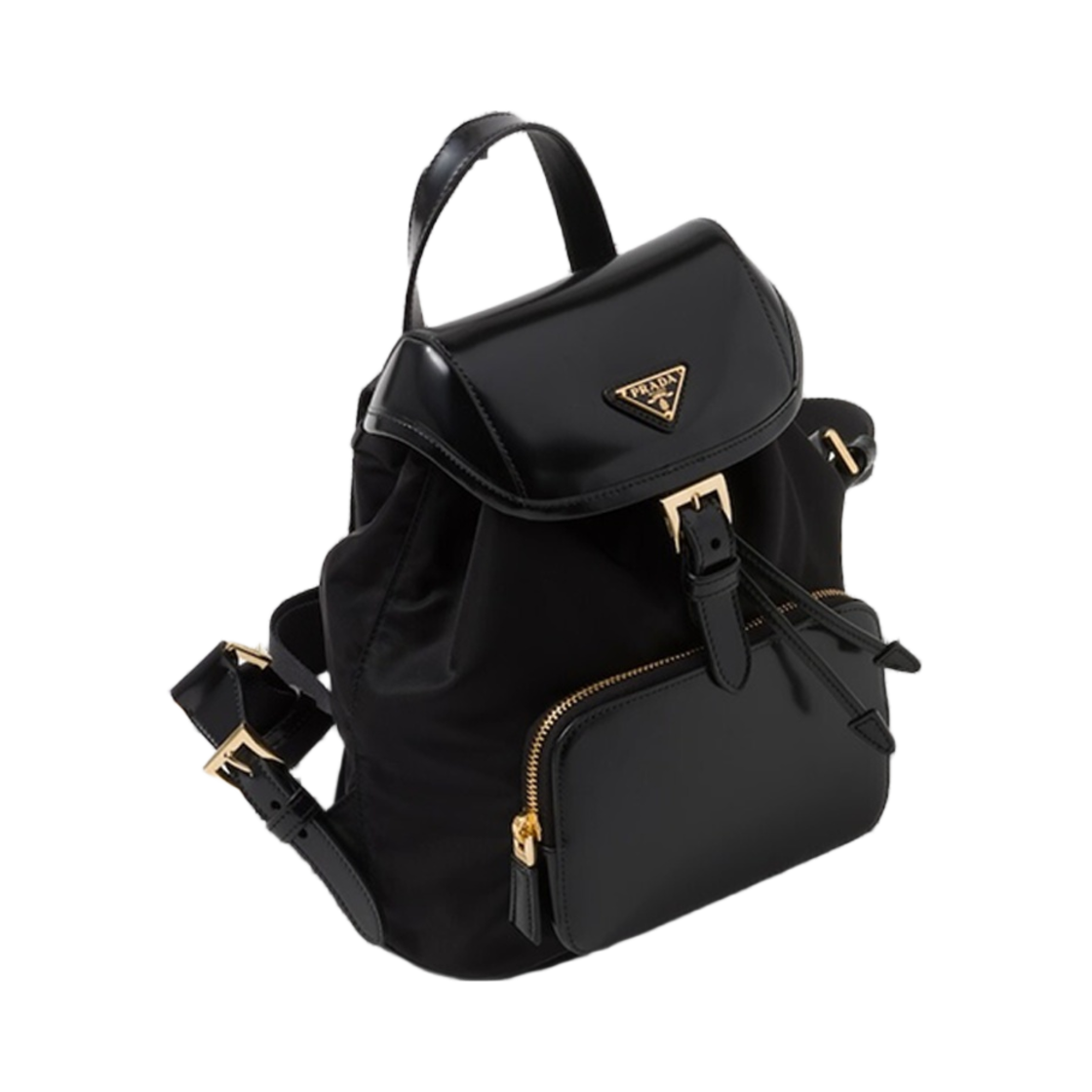 프라다 리나일론 브러쉬드 레더 백팩 블랙(Prada Re-Nylon Brushed Leather Backpack Black) - 2