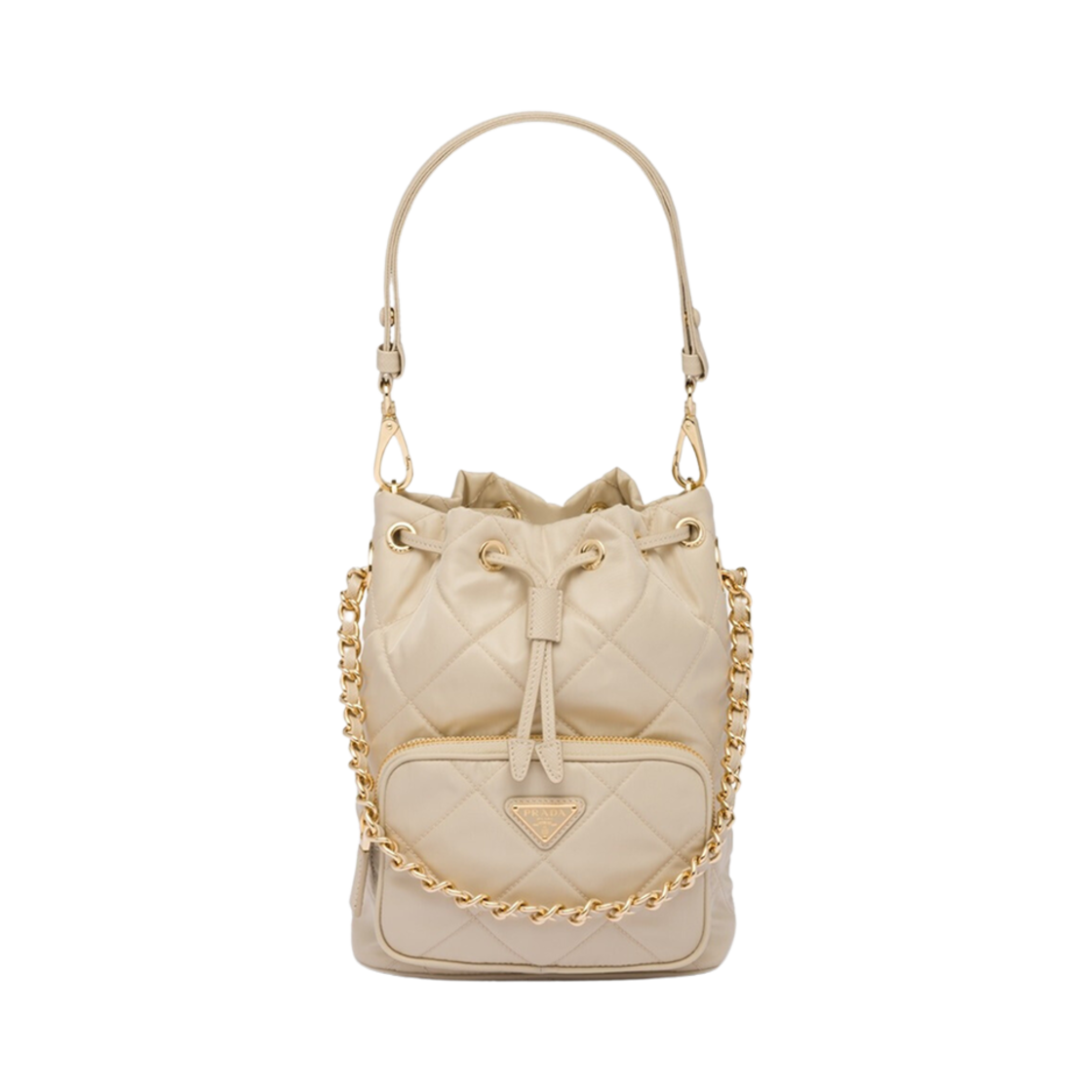 프라다 리에디션 1995 셰네 리나일론 숄더백 데저트 베이지