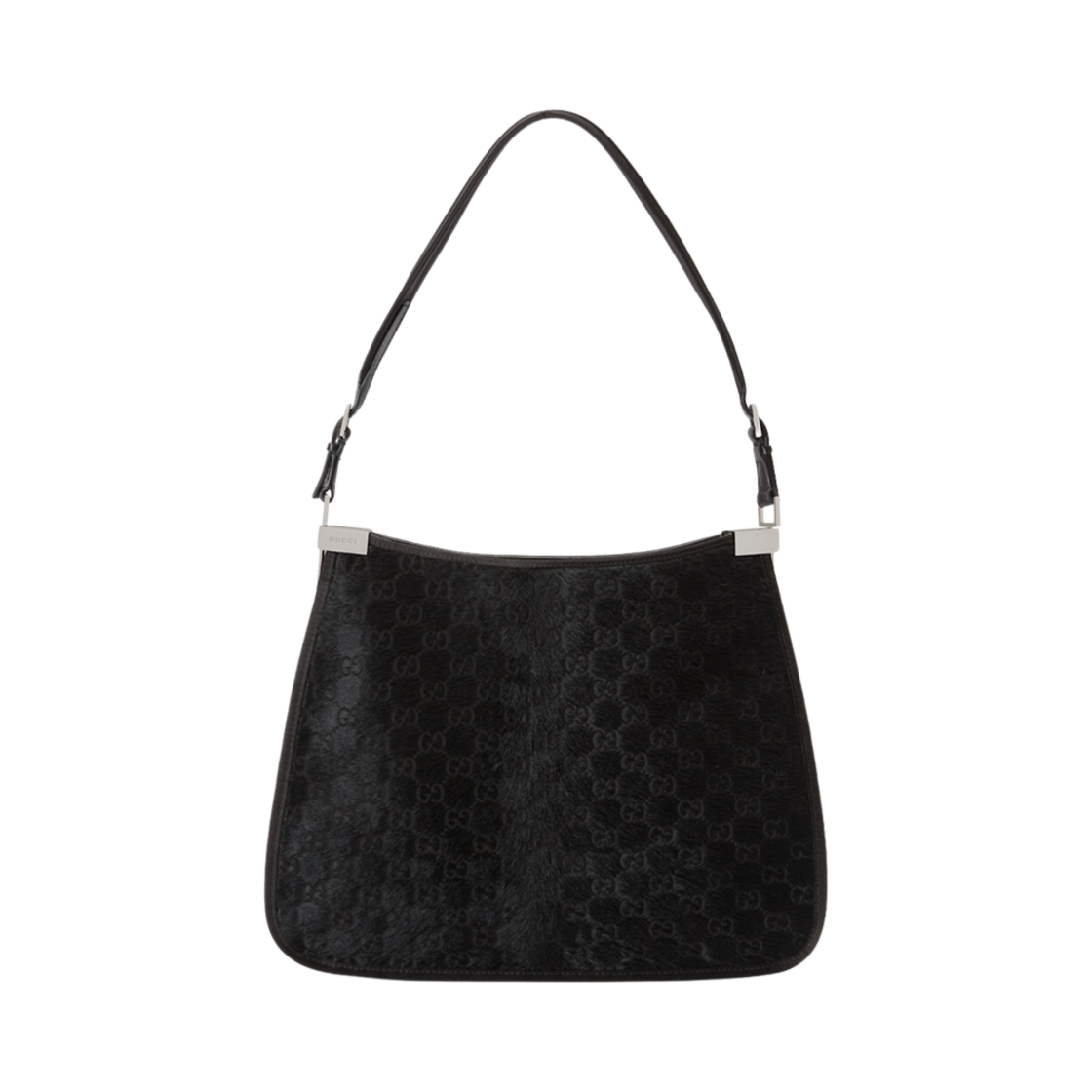 구찌 홀스빗 슬림 미디움 숄더백 블랙 카프 헤어(Gucci Horsebit Slim Medium Shoulder Bag Black Calf Hair) - 3