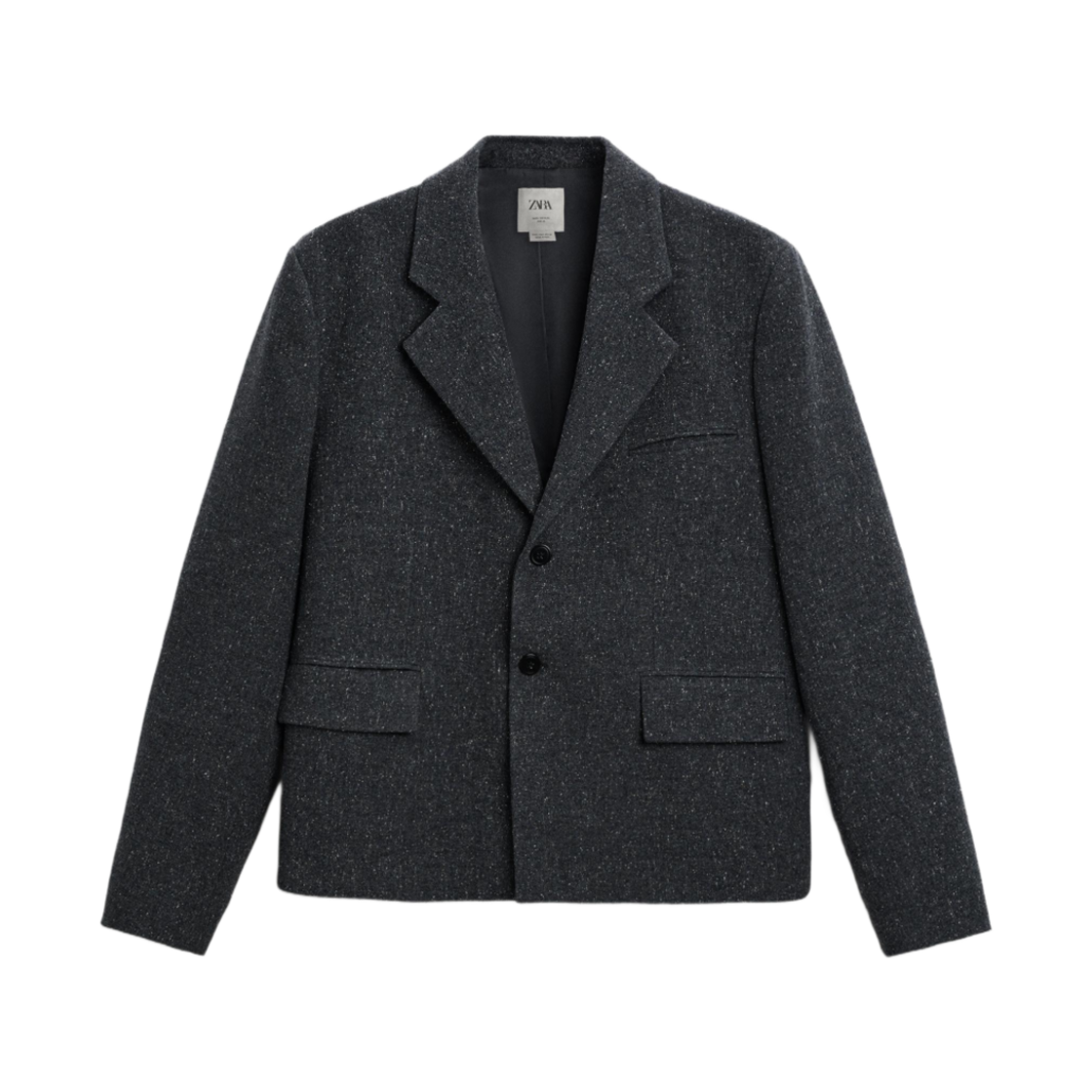 자라 텍스쳐드 버튼업 수트 블레이저 앤트러사이트 그레이