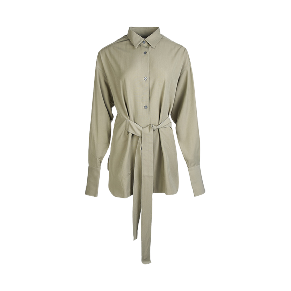 (W) 스튜디오 니콜슨 콘델 벨티드 셔츠 피((W) Studio Nicholson Condell Belted Shirt Pea)