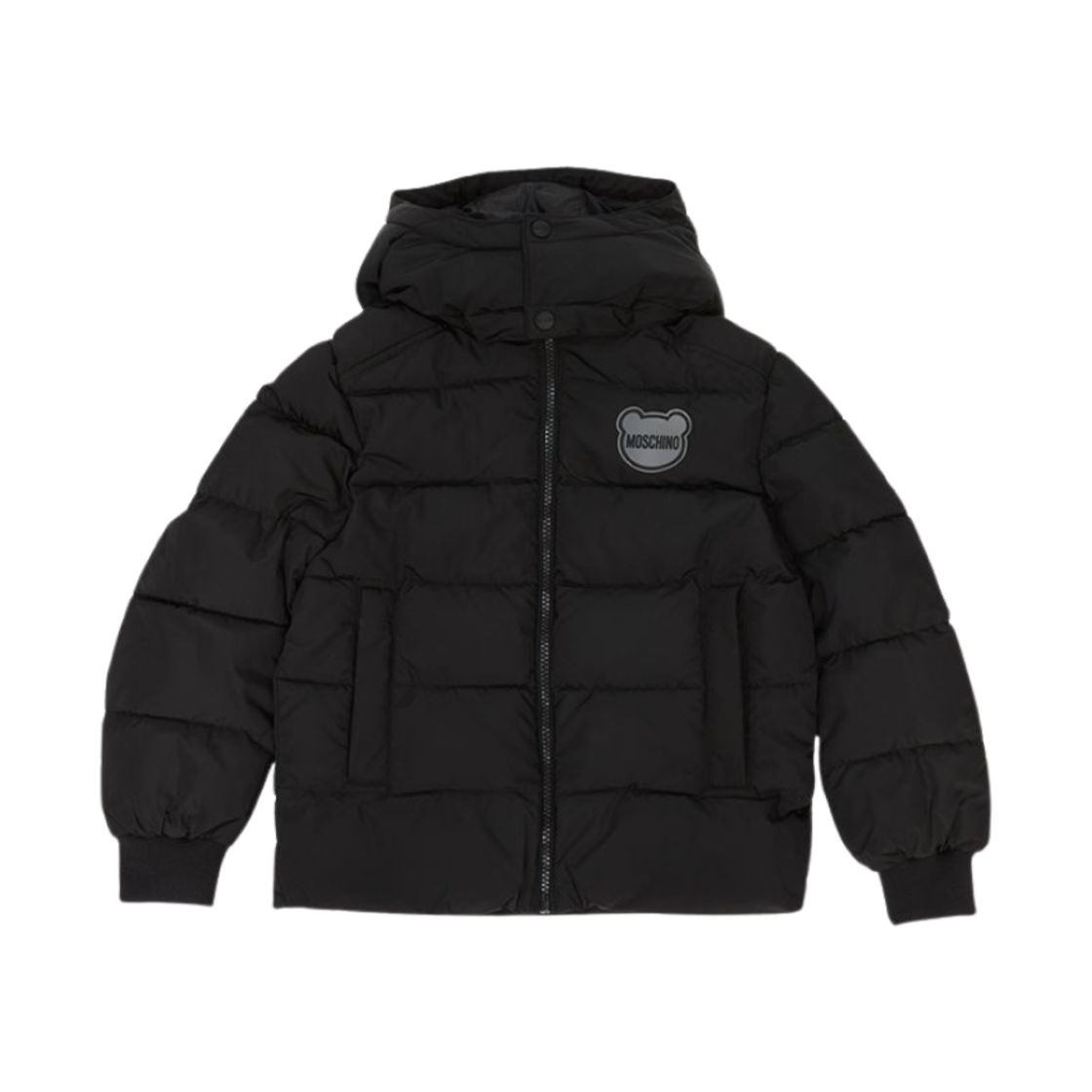 (키즈) 모스키노 숏 다운 자켓 블랙((Kids) Moschino Short Down Jacket Black)