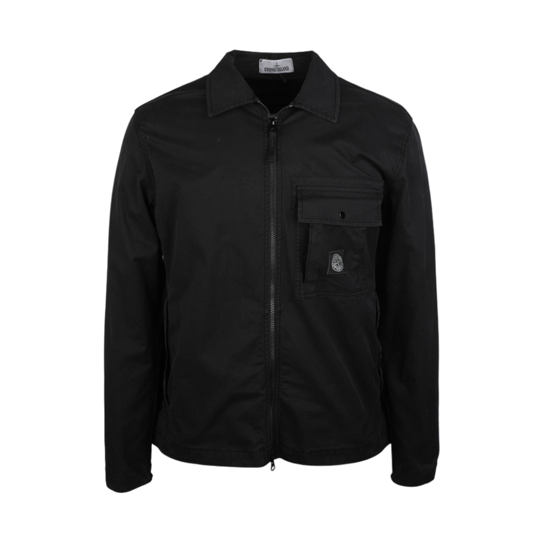 스톤 아일랜드 10419 수피마 코튼 트윌 스트레치 TC 오버셔츠 블랙 - 22SS(Stone Island 10419 Supima Cotton Twill Stretch-TC Overshirt Black - 22SS) - 1