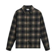 Zara Check Overshirt Dark Brown