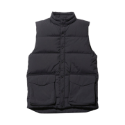 Snow Peak Recycled Nylon Ripstop Down Vest Black
