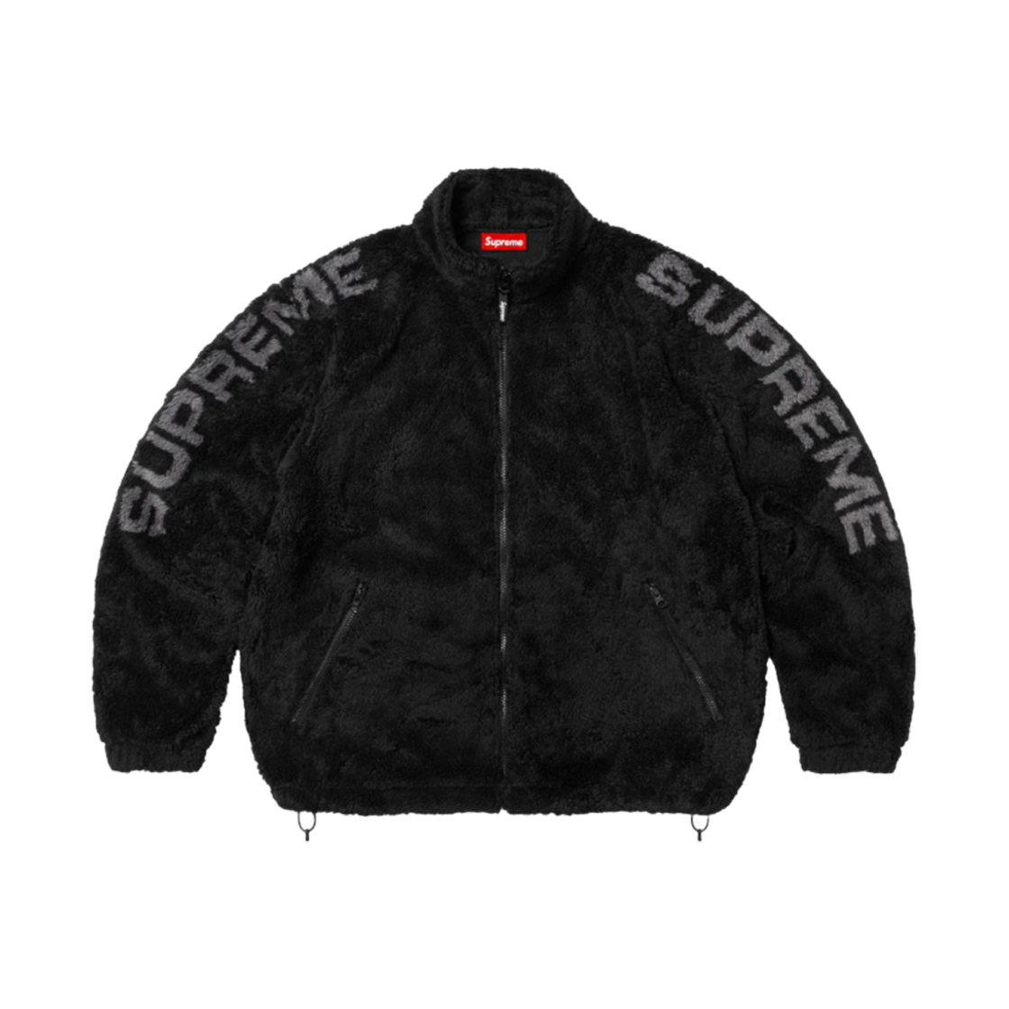 - Supreme Shoulder Logo Fleece Jacket Black - 25SS