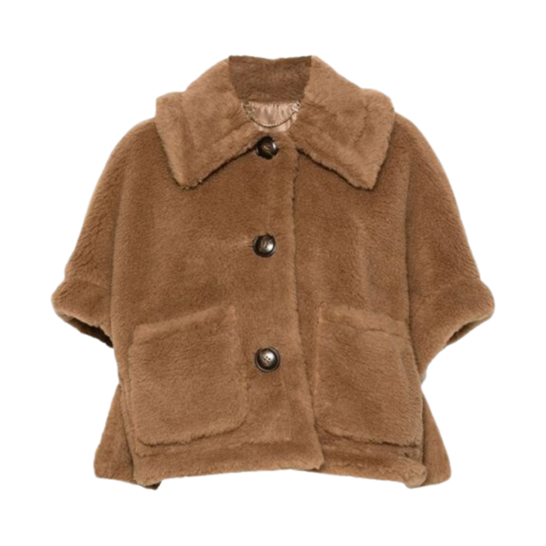 NEWTERZO-001 (W) Max Mara Newterzo Teddy Cape Camel