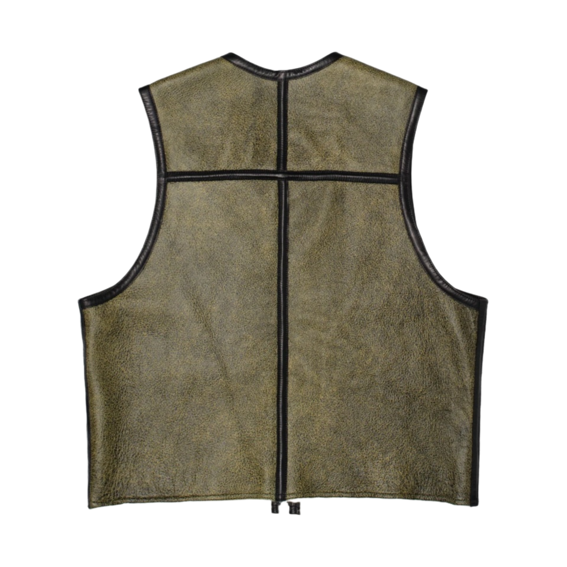 스투시 x 아워레가시 워크샵 리버시블 셔링 베스트 네온 그린 블랙 셔링(Stussy x Our Legacy Work Shop Reversible Shearling Vest Neon Green Black Shearling) - 2