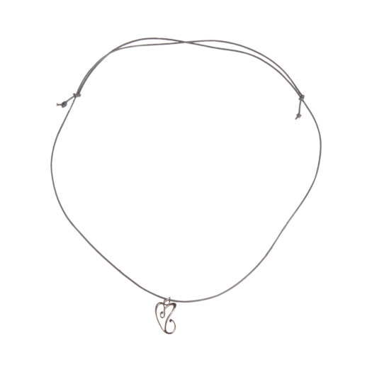 AJ029 Aloi Fairy Heart Necklace Black