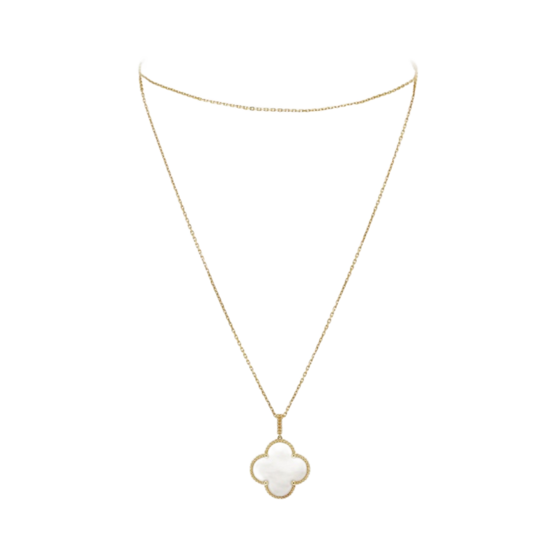 VCARO49L00 (W) Van Cleef & Arpels Magic Alhambra Long Necklace Yellow Gold Mother of Pearl
