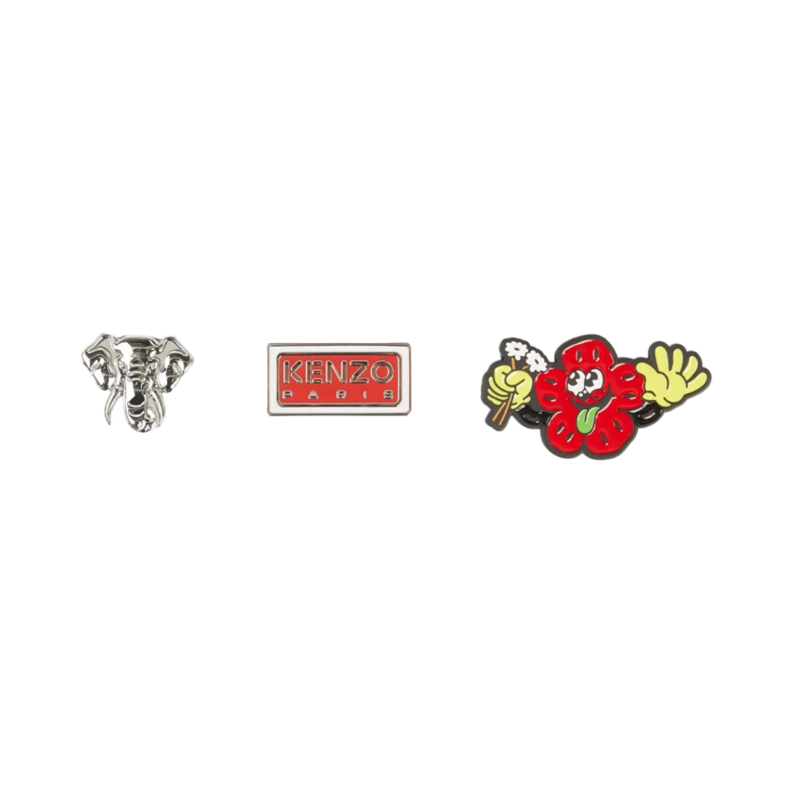 겐조 스탬프 핀 멀티컬러 (3개 세트)(Kenzo Stamp Pins Multicolor (Set of 3)) - 1