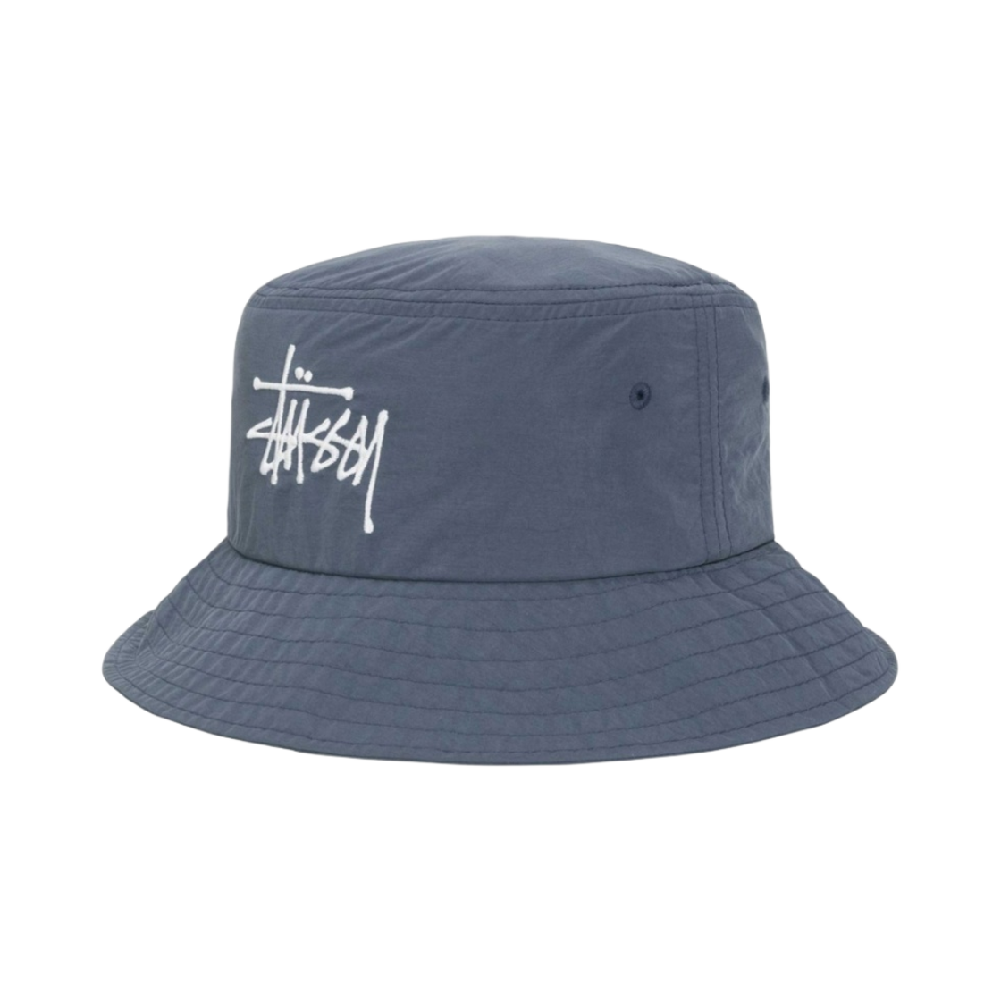 1321102 Stussy Peached Nylon Basic Bucket Hat Steel Blue