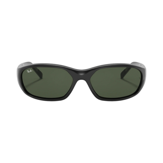 RB2016-601 Ray-Ban DADDY-O II Polished Black Frame Green Classic G-15 Lenses