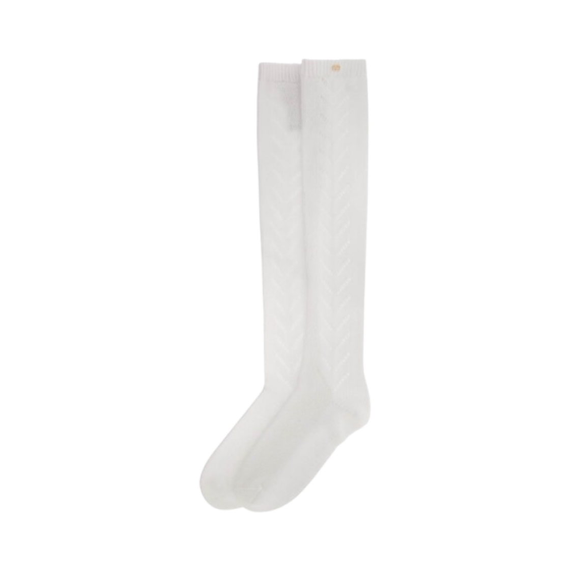 (W) 발렌티노 레이스 코튼 삭스 화이트((W) Valentino Lace Cotton Socks White) - 1