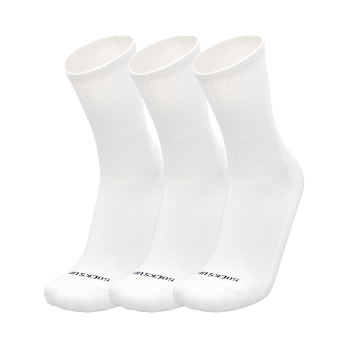 SU-EVR-WH-3P Socks Up Everyday Cushion Socks White (3 pack)