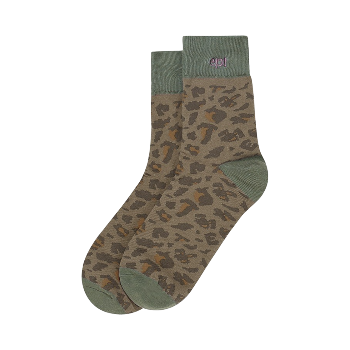 EP4SNSO66607333 EPT Leopard Socks Khaki