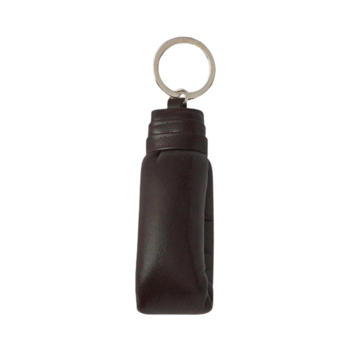 AC304-LL095-490 Lemaire Wadded Key Holder Soft Nappa Leather Dark Chocolate